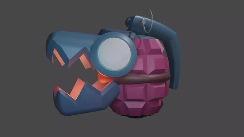 Grenade FLAME CHOMPERS  jinx league of legends wild rift cosplay