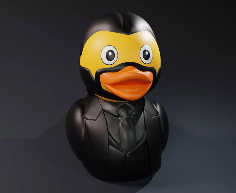 Cute John Wick Rubber Duck