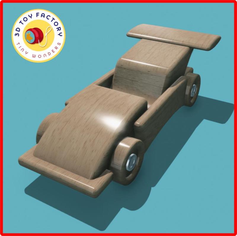 Wooden F1 Car Toy