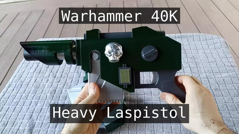 Heavy Laspistol Warhammer 40K 3D printable costume prop