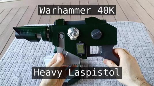 Heavy Laspistol Warhammer 40K 3D printable costume prop