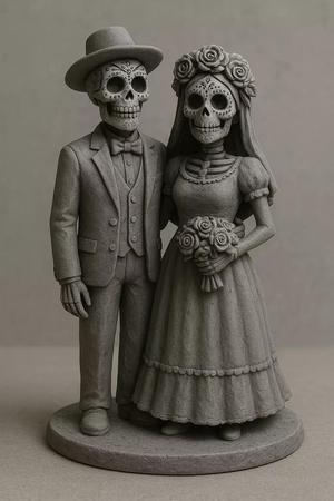 Sculpture Couple  los Muertos