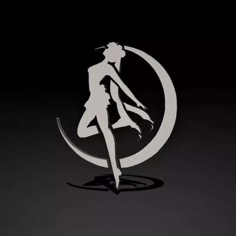 3D SILUETA silhouette SAILOR MOON