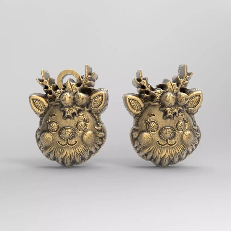 christmas tree deer head decor