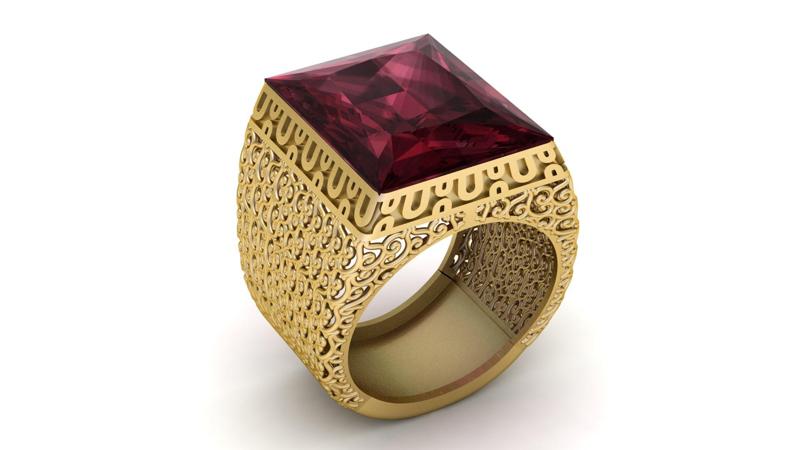 men's Fashion ring for 3d printable model