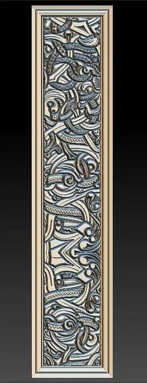 Decorative basorelief with picture frame for CNC 3D Router