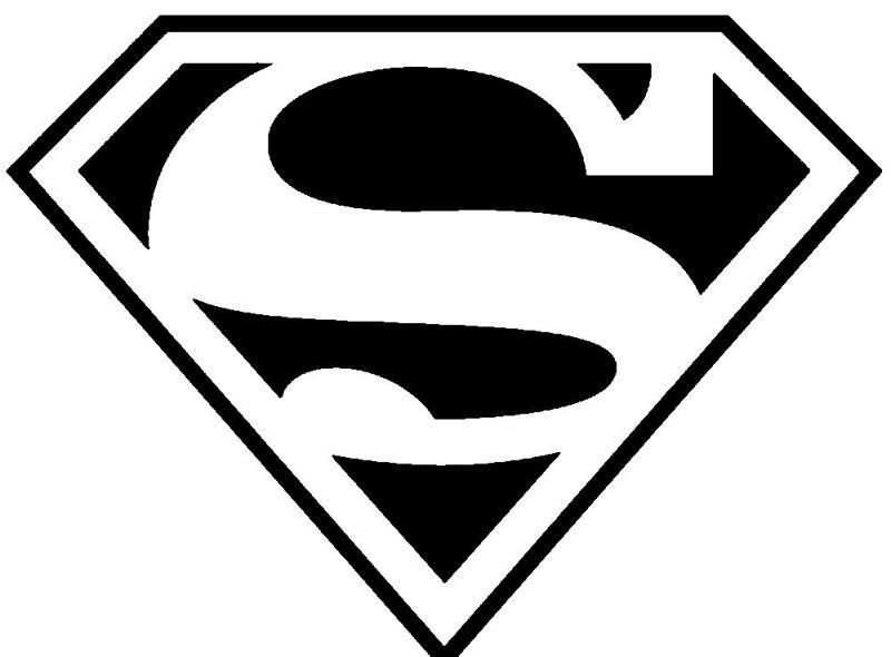 Superman logo wall decal