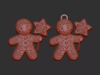 christmas cookie boy with star