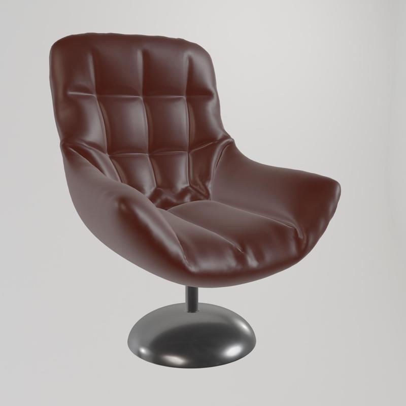 Leather Chair - Leaning Chair