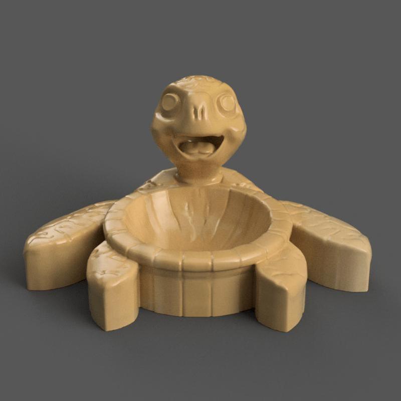 cute smiling Turtle Basin – 3D Printable STL for Sink, Planter & Décor