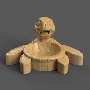 cute smiling Turtle Basin – 3D Printable STL for Sink, Planter & Décor