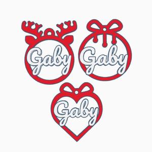 3 x Gaby, Christmas decoration
