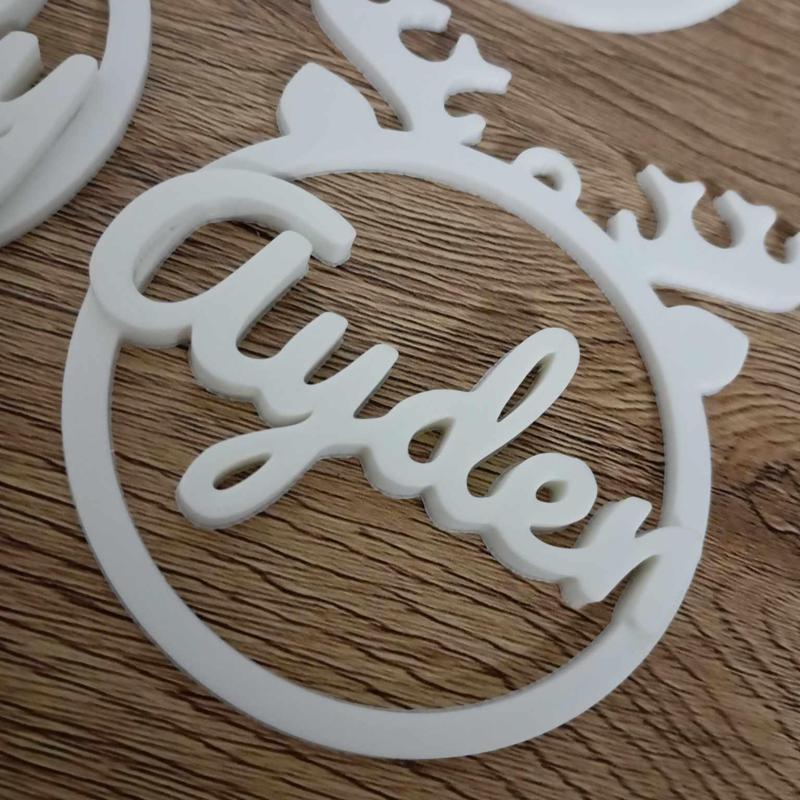 2 x Ayden, personalized Christmas tree ball