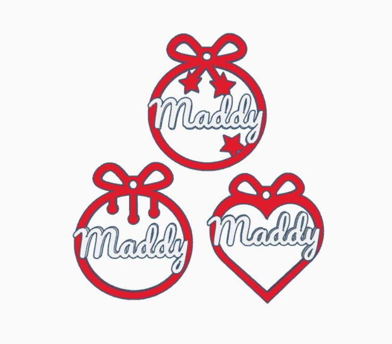 3 x Maddy, Christmas tree