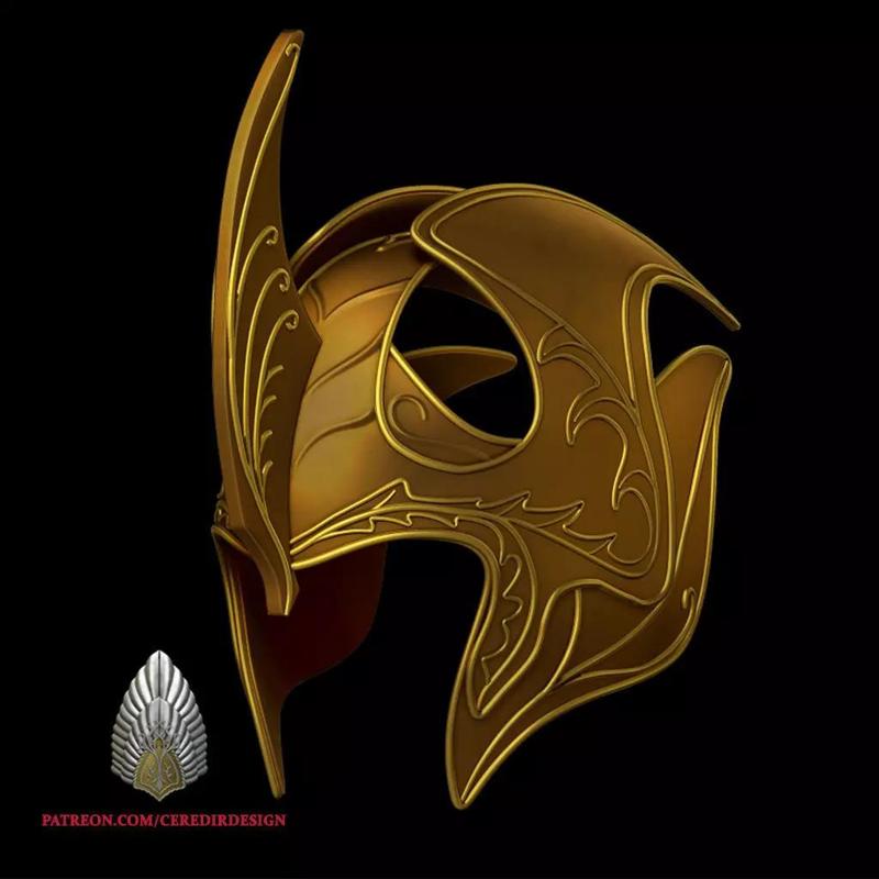 Elven Galadhrim Helmet Lord of the rings 3d digital download