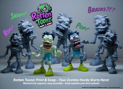 Rotten Toonz: Chucky Chompers - Print & Snap Zombie Figure