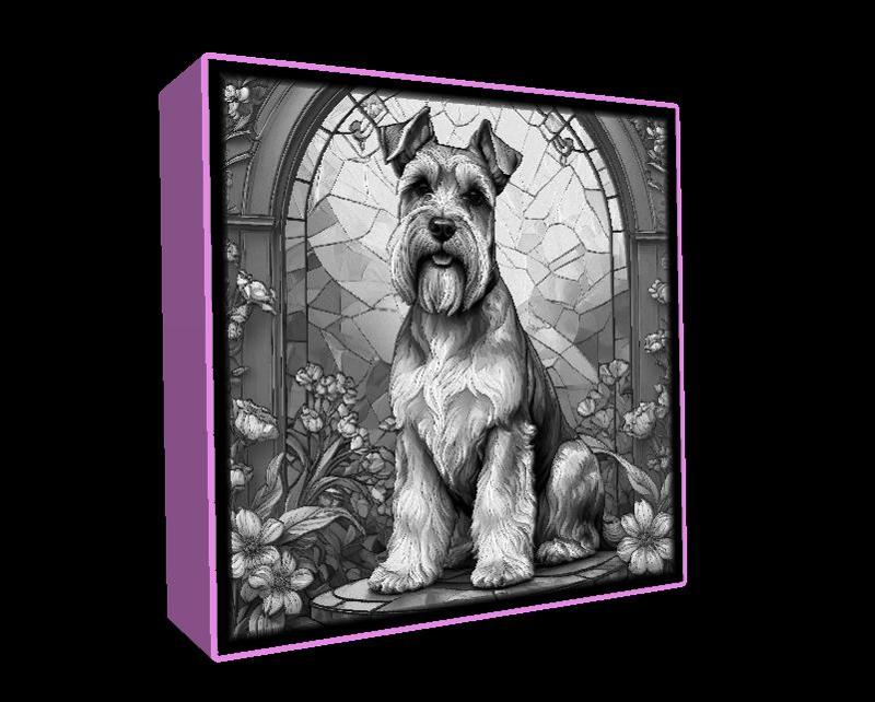 Lightbox Miniature Schnauzer lithophane