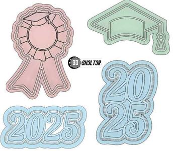 Graduation cookie cutter, school, 2025