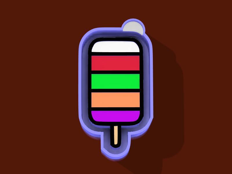 📶 Rainbow Stripe Pop – Freshie, Keychain, Resin & Candle Mold