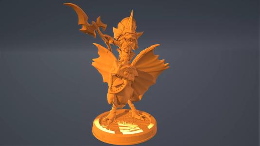 Kled and Skaarl League of Legends Statue