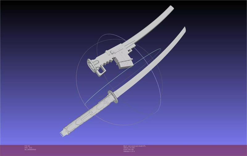Metal Gear Rising Jetstream Sam Sword And Sheath Assembly