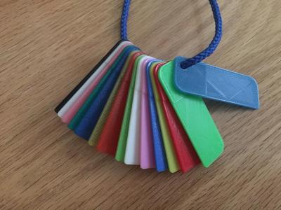 filament chip/swatch