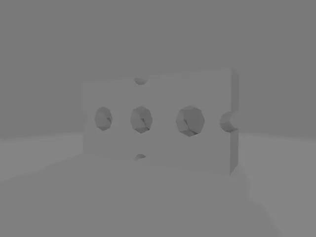 Brick wall plate with three holes in it