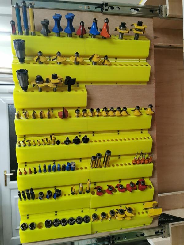 Router 12,7/12/8/6mm Drill 3-13mm Hexegonal 1/4 wall holder organizer ALL SET