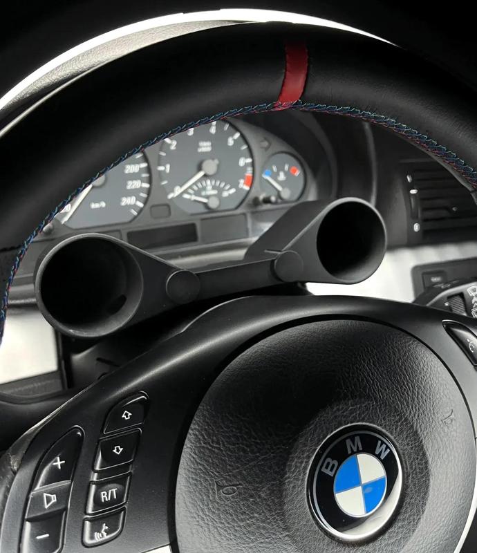 BMW E46 dual gauge pod mount 52 or 60 mm (steering column installation)