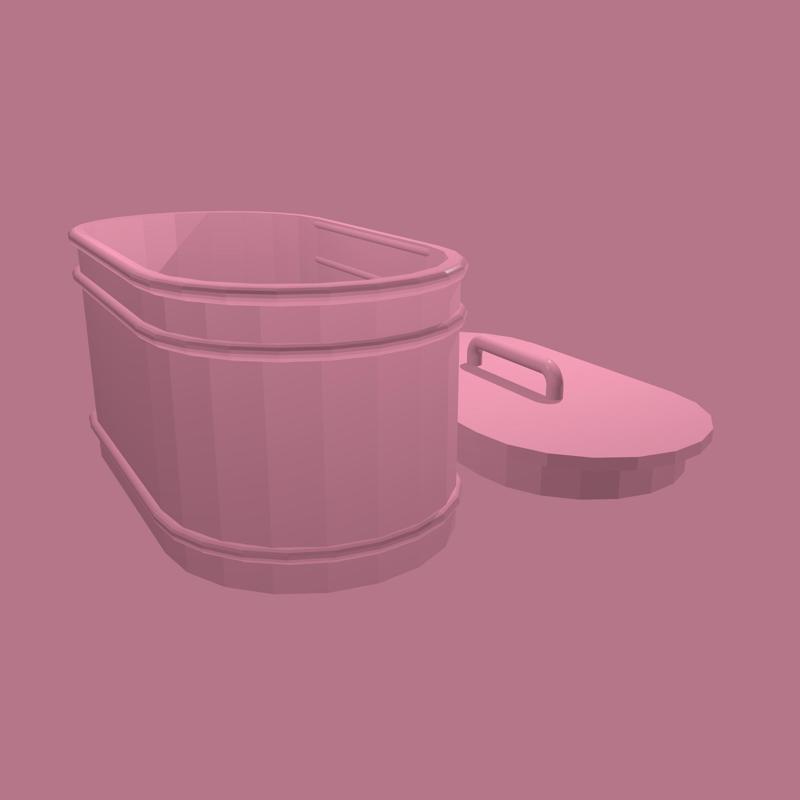 BREAD BASKET WITH LID (MINIATURE)