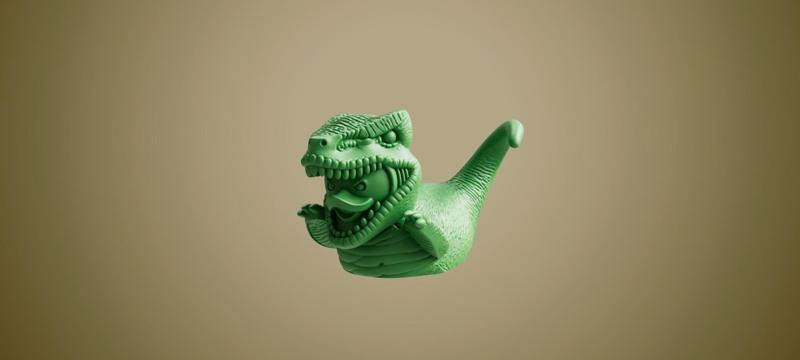 Duck-Dinosaur- Jurassic Park style 3D Figure-Duck Dinosaur