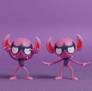 Pokemon - Impidimp with 2 poses