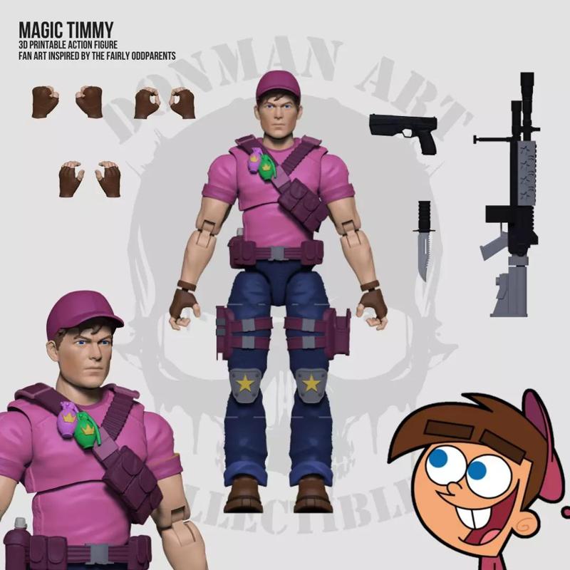 Magic Timmy Full Action Figure STL files