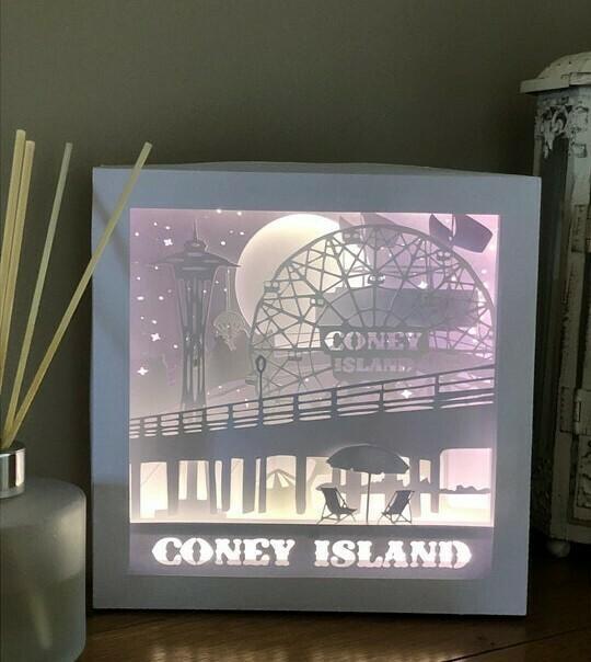 coney island lamp lightbox