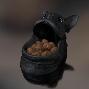 French Bulldog-jewelry-decoration-shell- STL-file-high-polygon