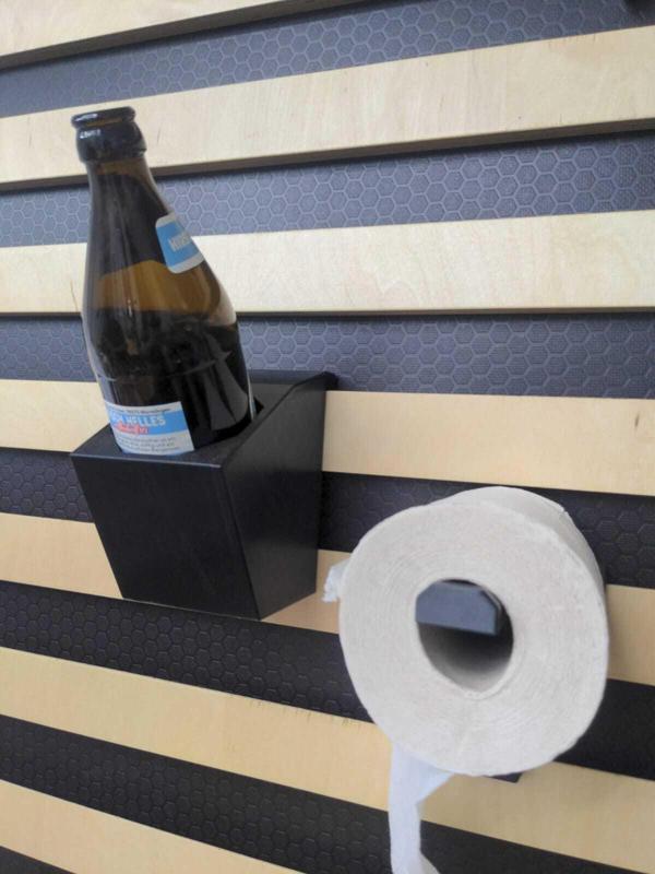 French Cleat Beer Bottle Holder and Toilett Paper Holder Pack - STL File Set for 3D Printing