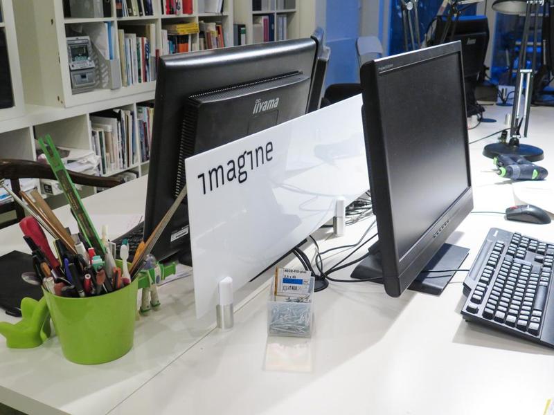 desk partition panel holder