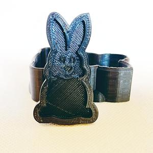 Cookie mold Easter bunny back and front