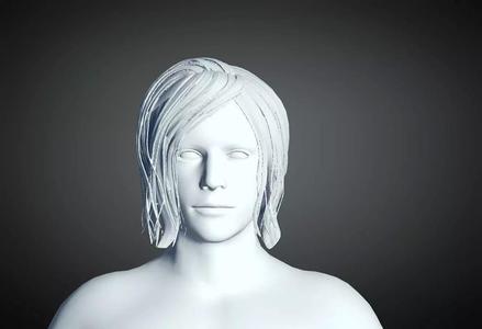 3D Hair style for Man 87 3D model