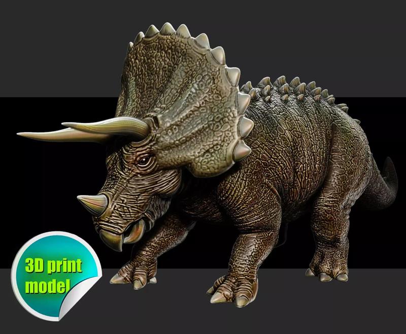 triceratops 3D printable model