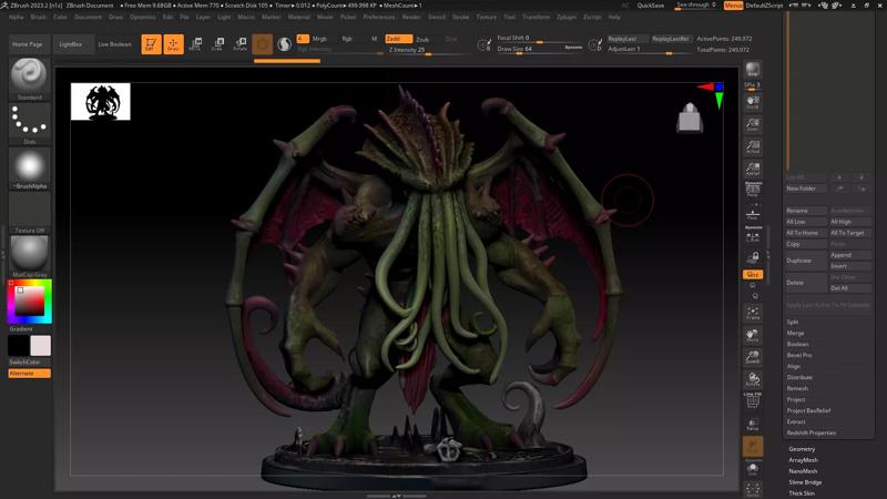 Cthulhu 3D Model High Poly Printible