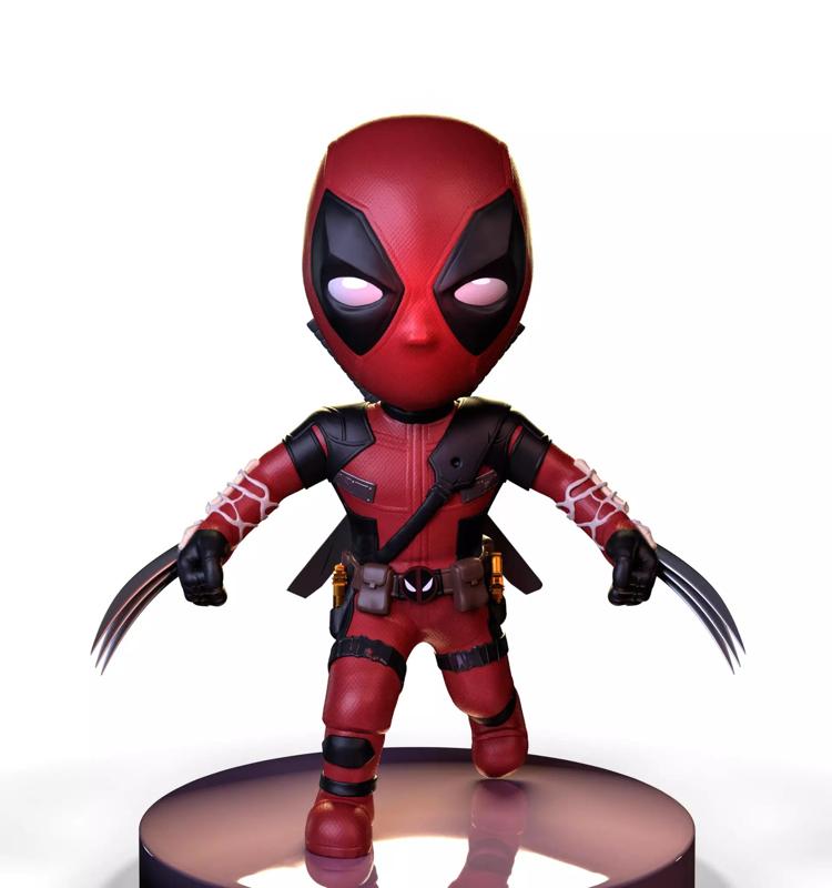 Cartoon stylized deadpool baby