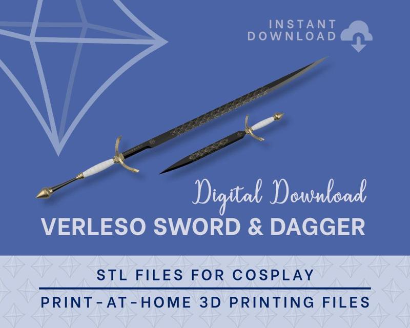 VERSO Verleso Sword & Dagger STL FILES [Expedition 33] | Cosplay Prop | 3D Print Files | Instant Download