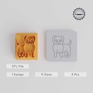 Labrador Stamp Tile Set, 5 Sizes, Ideal for Clay, Cookies & Fondant, Pet Canine Design