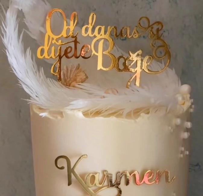 "Od danas si dijete Božje" Cake topper