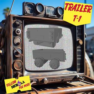 Gaslands Pickup Trailer and wheels T-1 1/64 - 3D STL files