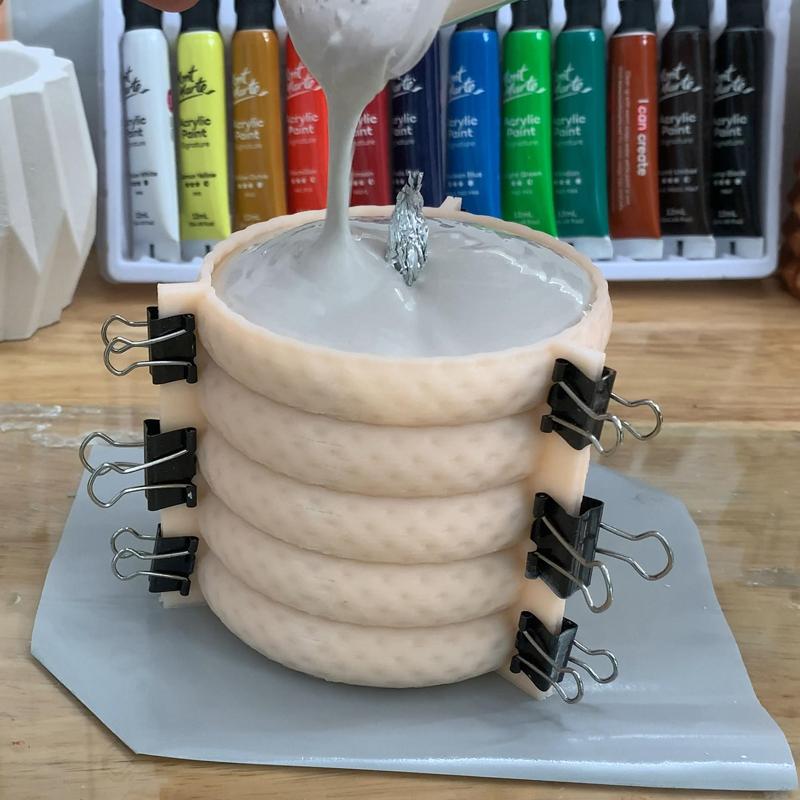 Donut Pot mold - Geometric Pot with drainage