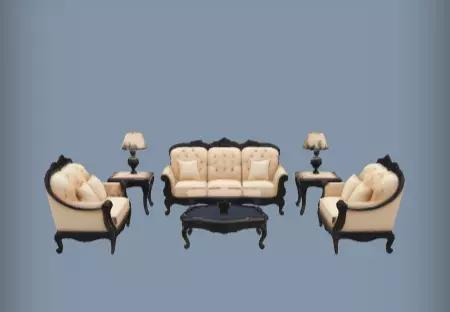 Classic living room furniture set 3d Model