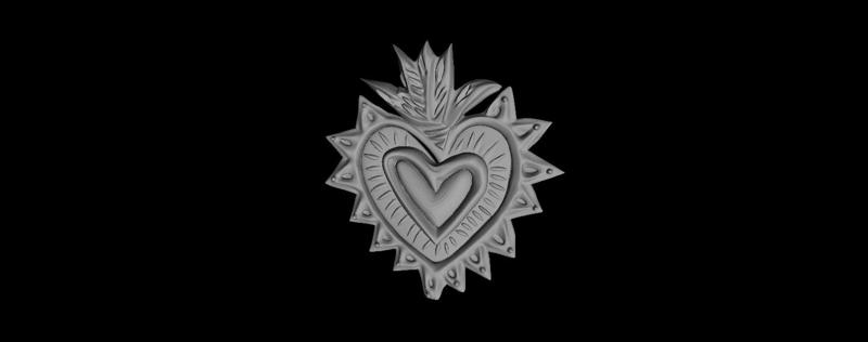 Double sided fantasy heart