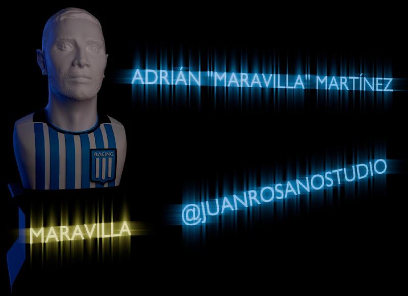 Bust of Adrián "Maravilla" Martínez (RACING CLUB)